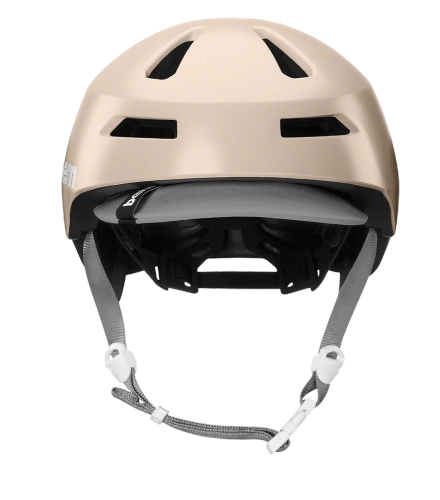 BERN Brentwood 2.0 | kask rowerowy | ZIP MOLD+ ® | URBAN / GRAVEL / E-BIKE | satin rose gold w/ visor