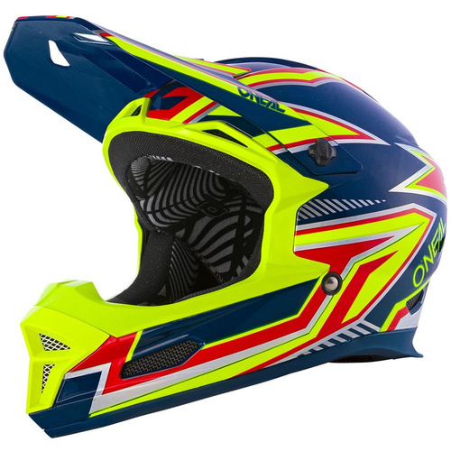 O'NEAL Fury | kask rowerowy | GOPRO mount | ABS | MTB / ENDURO / DH | FULLFACE / FF | rapid blue / neon yellow