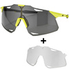 100% HyperCraft | sunglasses | Matte Banana Bike | SMOKE lens LT 12% + CLEAR lens LT 93%| 2 LENSES