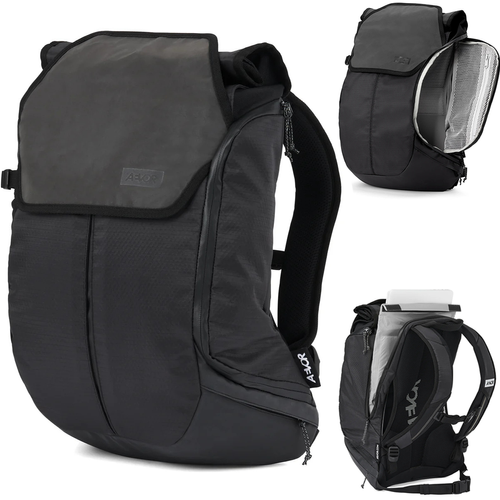 AEVOR Bike Pack PROOF Black 18-24l | bike / city / trip bikepack | WATERPROOF 13K + LAPTOP 15" IPX DIN