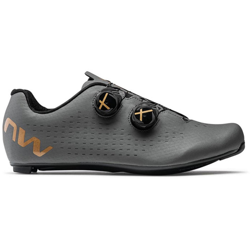 NORTHWAVE Revolution 3 | road cycling shoes | 100% CARBON inserts | dark grey / gold