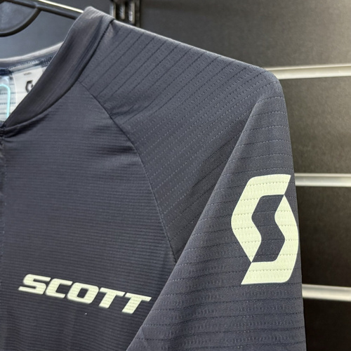 SCOTT RC Pro Long Sleeve Women's Jersey | damska koszulka rowerowa | dark blue / fresh green