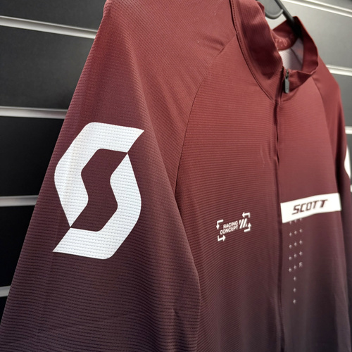 SCOTT RC Pro Long Sleeve Men's Jersey | koszulka rowerowa z długimi rękawami | wood red / dark blue