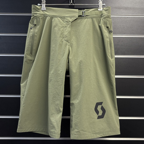 SCOTT Trail Vertic w/pad Women's Shorts | damskie szorty / spodenki rowerowe | + wewnętrzne spodenki z wkładką | MTB / ENDURO | hay green
