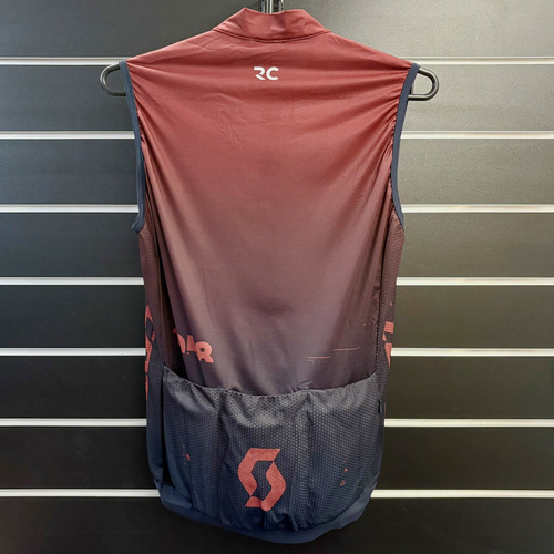 SCOTT RC Pro w/o sleeve Men's Jersey | koszulka rowerowa bez rękawów | wood red / dark blue