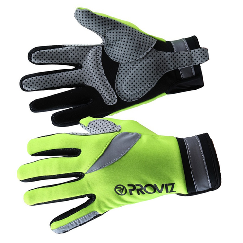PROVIZ HI-VIS Cycling Gloves | bezpieczne rękawiczki rowerowe | REFLECTIVE | neon yellow