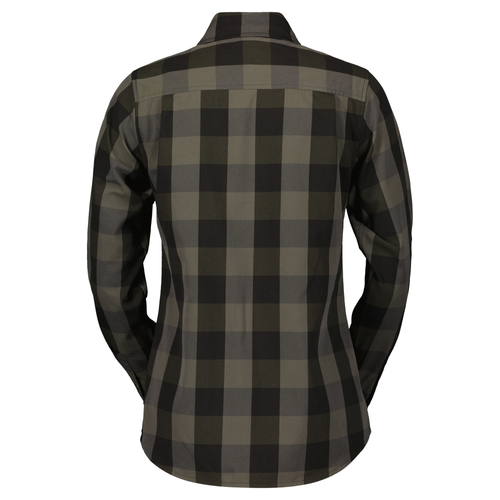 SCOTT Trail Flow Check Long-sleeve Women's Shirt | fir green / black