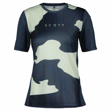 SCOTT Trail Vertic SS Women's Tee | damska koszulka rowerowa | MTB / ENDURO | metal blue / fresh green