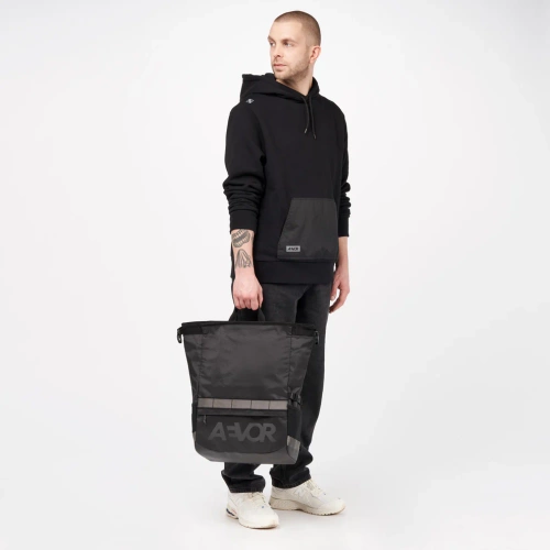 AEVOR Triple Bike Bag PROOF Black 15-24l | torba rowerowa na kierownicę / bagażnik | LAPTOP 13" | WATERPROOF 13K