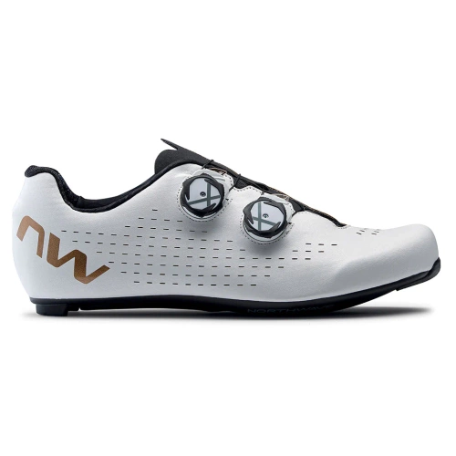 NORTHWAVE Revolution 3 | buty rowerowe szosowe | 100% CARBON inserts | white / bronze