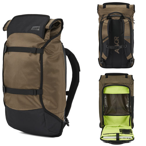 AEVOR Trip Pack PROOF OLIVE / GOLD 26-33l | bike / city / trip bikepack | WATERPROOF 13K | LAPTOP 15" | 800g