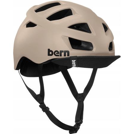 BERN Allston | bike helmet | ZIP MOLD+ ® | BOA ® | ALL SEASON | URBAN / E-BIKE | matte sand w/ flip visor