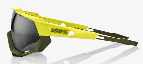 100% SpeedTrap | okulary sportowe rowerowe kolarskie | Soft Tact Banana / BLACK MIRROR lens LT 12% + CLEAR lens LT 93% | 2 SZYBKI