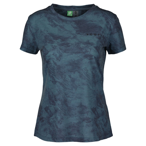 SCOTT DRI Tie Dye Women's Tee | damska koszulka turystyczno-sportowa | dark blue / metal blue