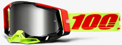 100%The Racecraft 2 Wiz | gogle moto MX / ENDURO / MTB rowerowe | 2 x szybka: MIRROR SILVER FLASH + CLEAR