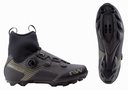 NORTHWAVE Celsius XC Arctic GTX | winter bike shoes | GORE-TEX ™ | MTB | SPD | black / forest green